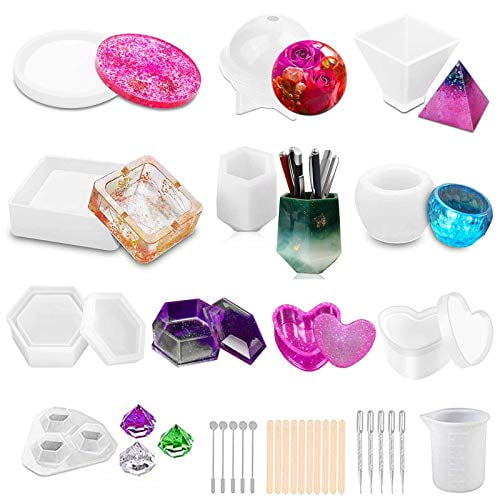 Transparent Square Cube Silicone Mould Crystal UV Epoxy Resin Molds DIY Making~ Transparent Square Cube Silicone Mould Crystal UV Epoxy Resin Molds DIY Making~